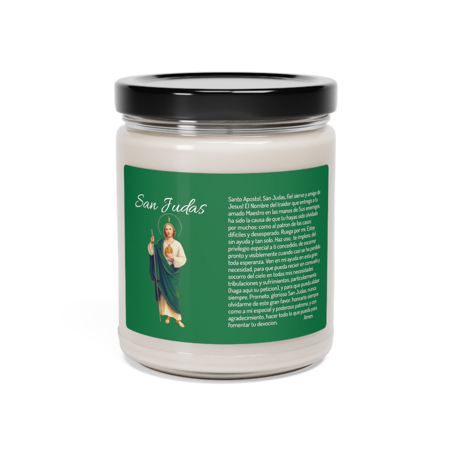 San Judas Scented Soy Candle, 9oz Spanish