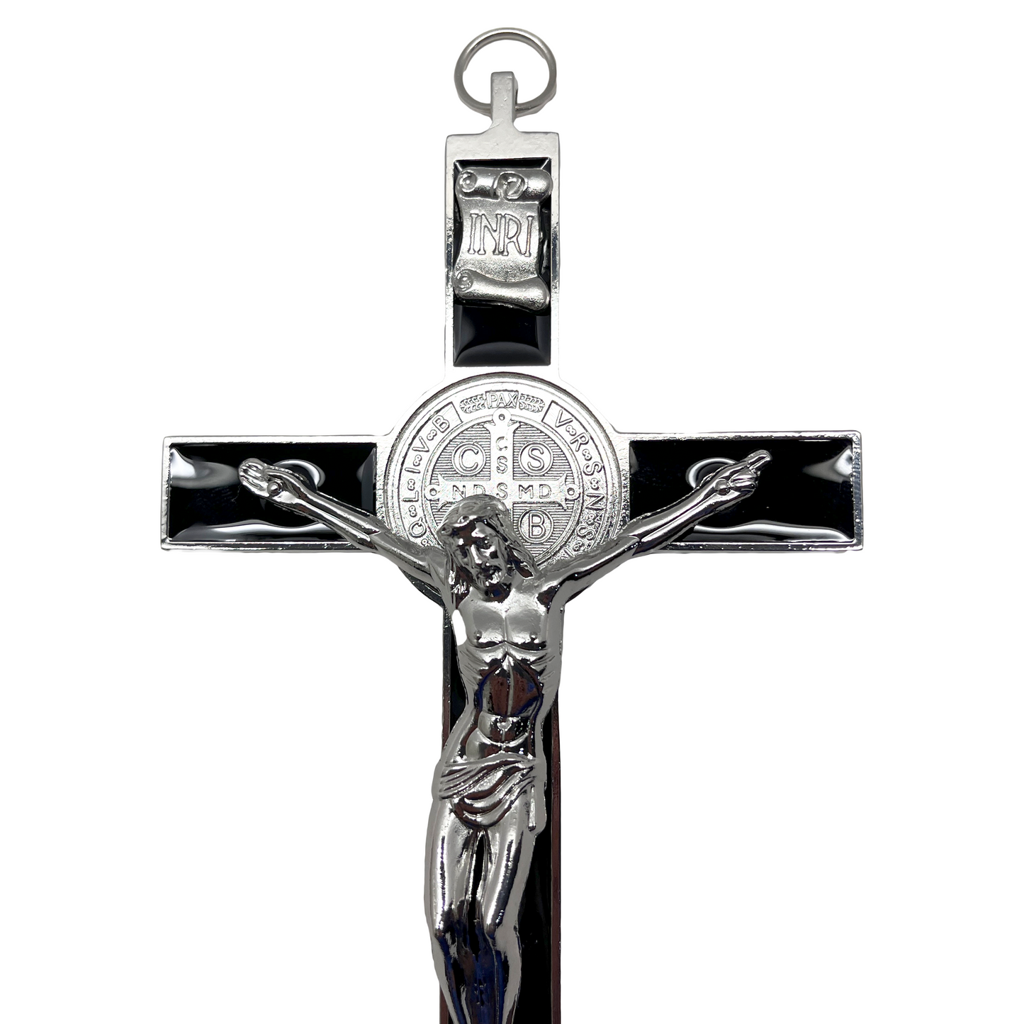 St Benedict Medal/Crucifix Shiny Gloss Enamel