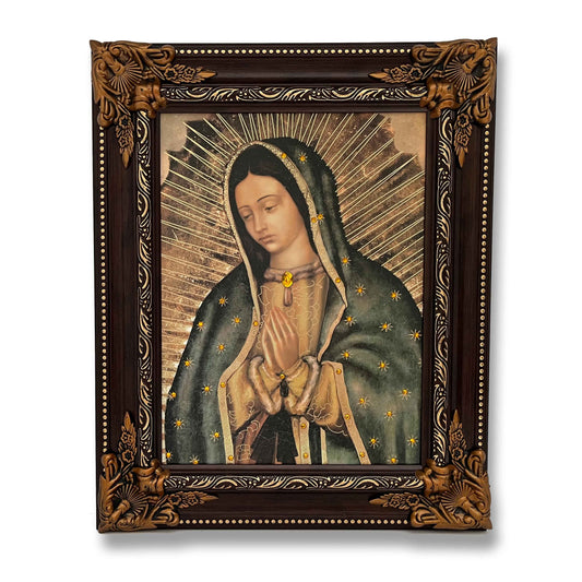 Our Lady of Guadalupe Gold Finish Frame 27" Portrait
