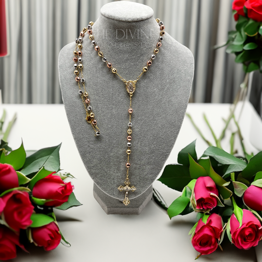 Guadalupe Gold Plated Rosary Style 1152 - The Divine Catholic Store