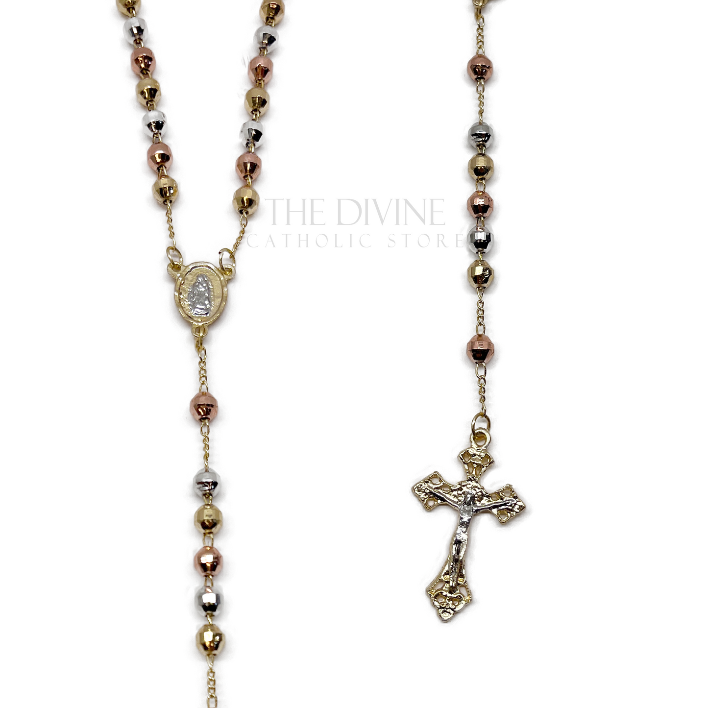 Guadalupe Gold Plated Rosary Style 1152 - The Divine Catholic Store