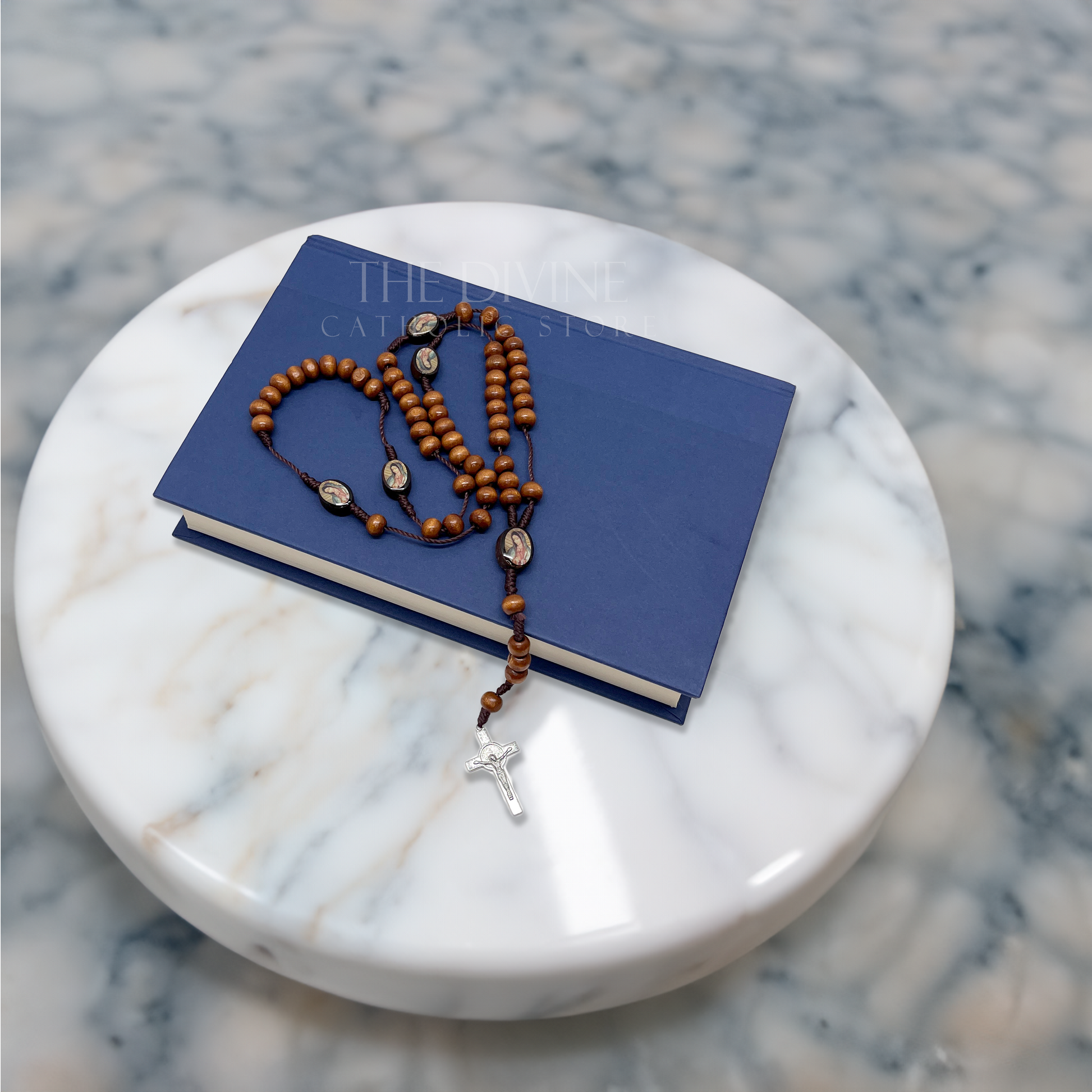 Our Lady of Guadalupe Wooden Rosary - The Divine Catholic Store