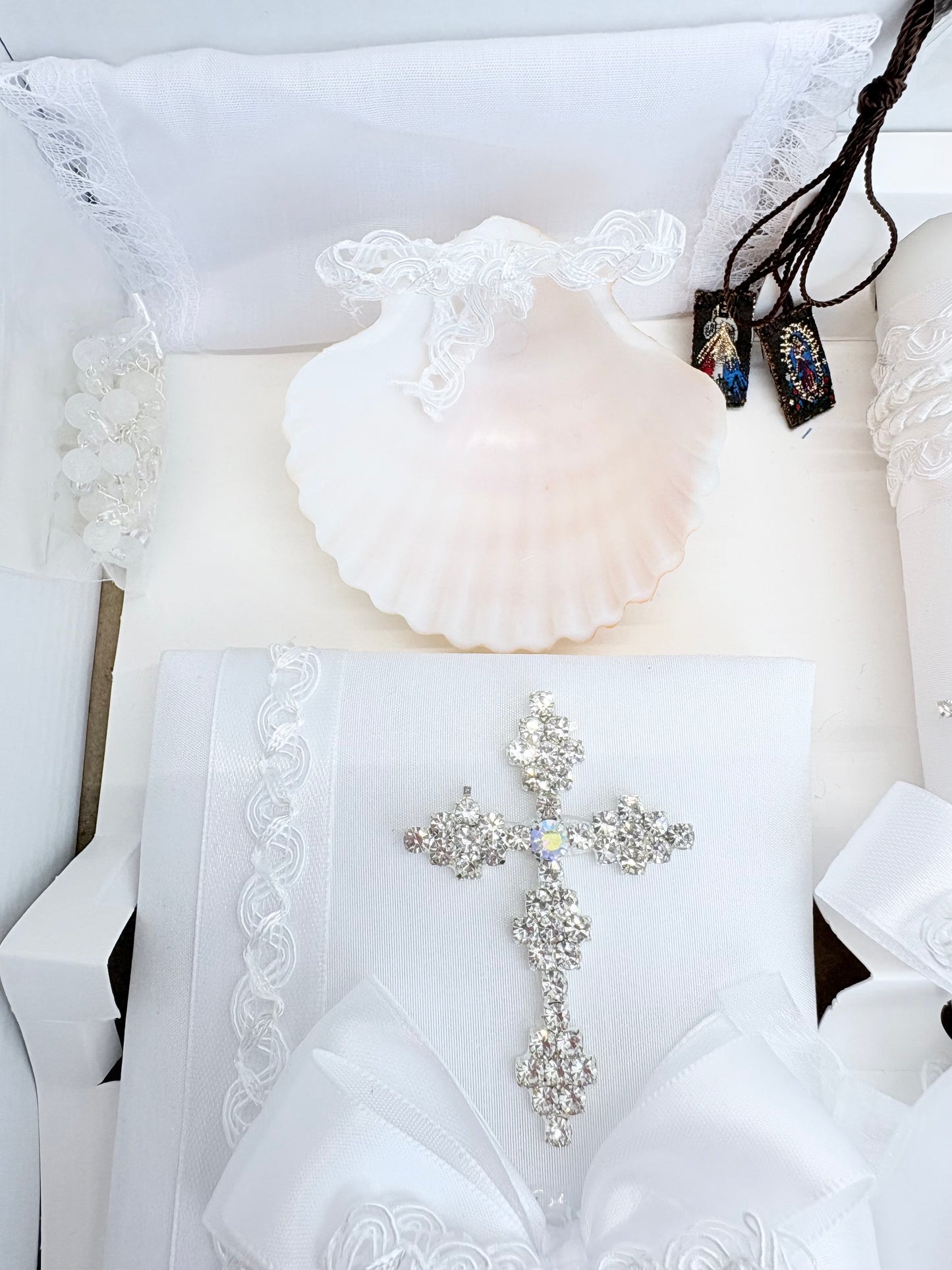 baptism-shell-guadalupe-scapular-rosary-detail
