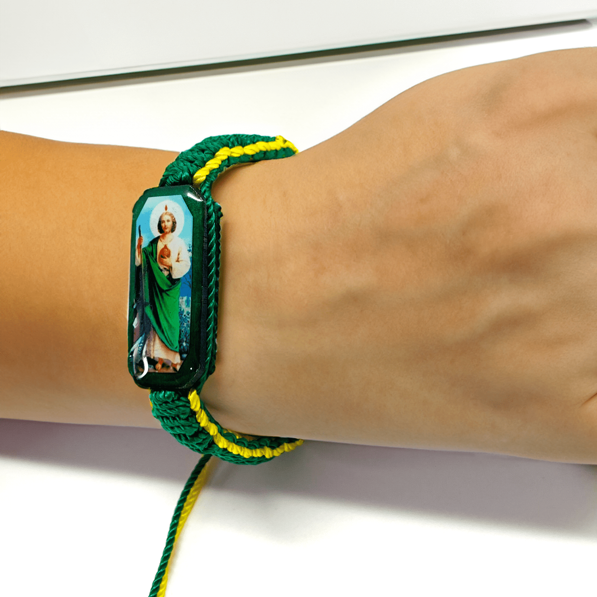 green st jude bracelet wrist