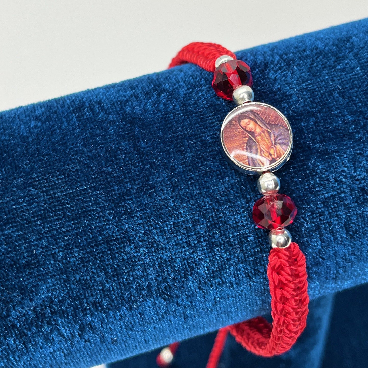 Our Lady of Guadalupe Red Beaded Bracelet