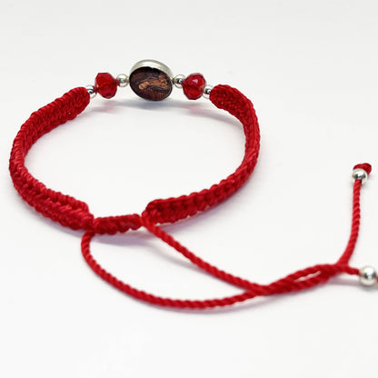 Our Lady of Guadalupe Red Beaded Bracelet