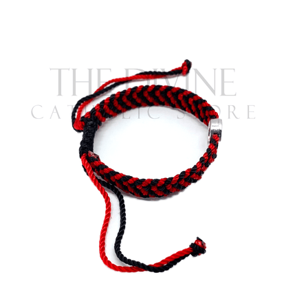 St Benedict Medal Bracelet Red and Black