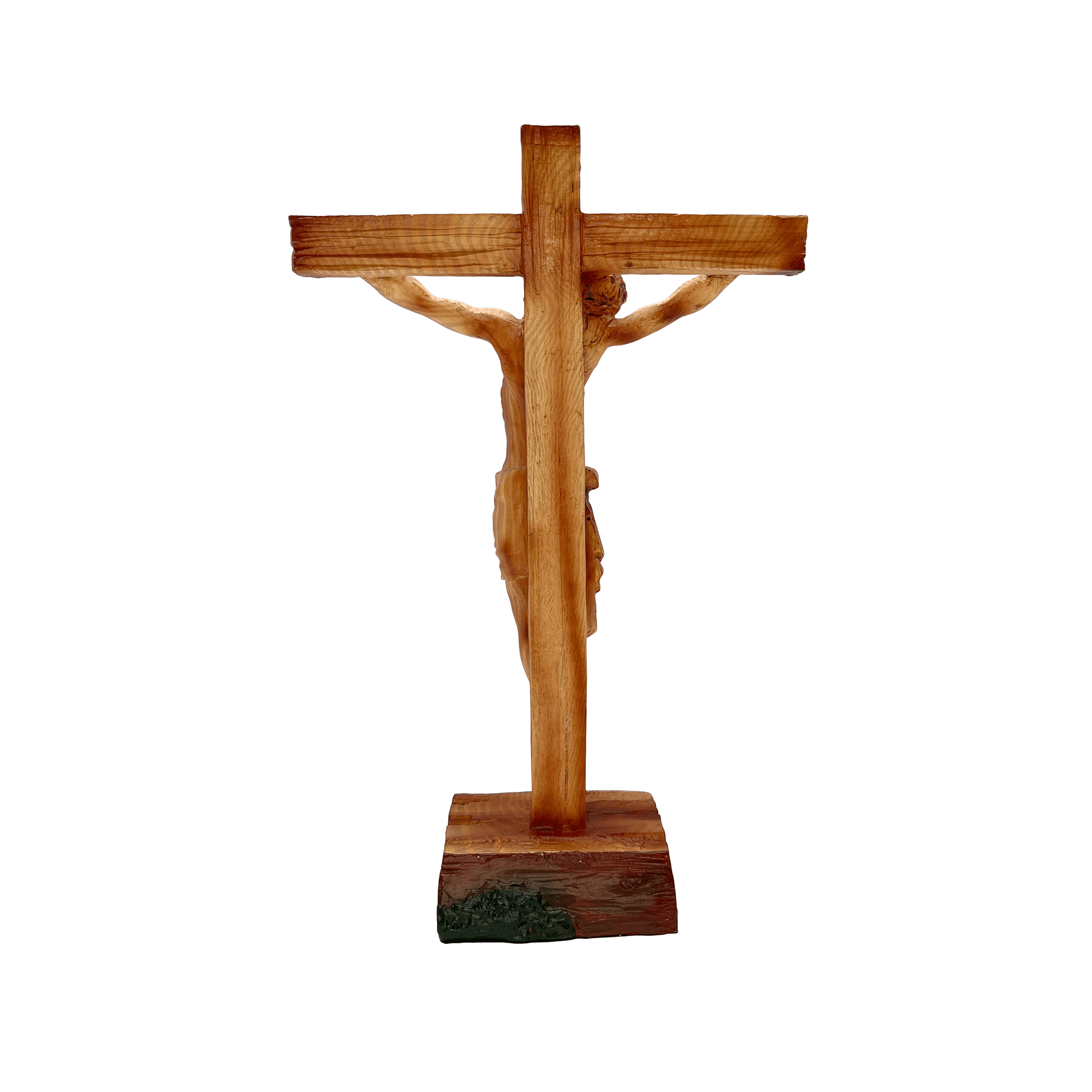 Jesus Christ on the Cross with Crown of Thorns Crucifix back