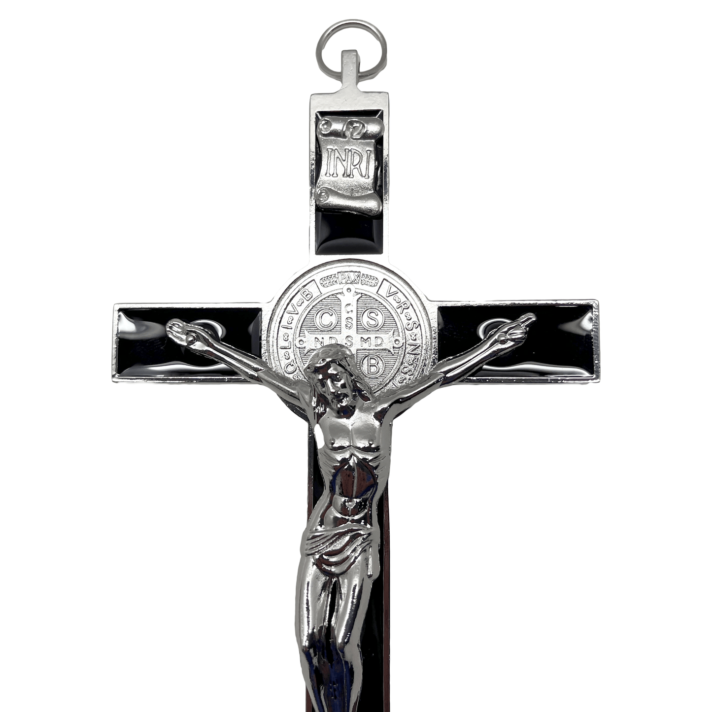 st benedict crucifix front medal