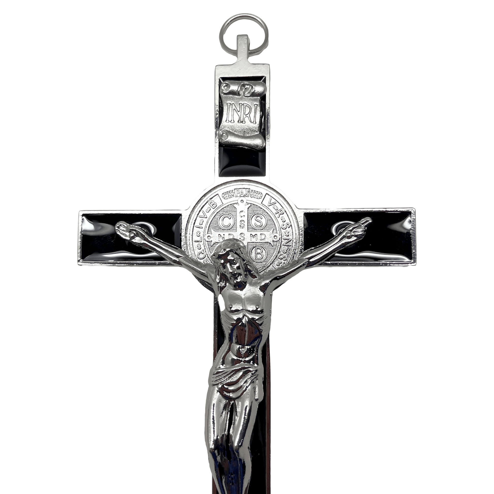 st benedict crucifix front medal