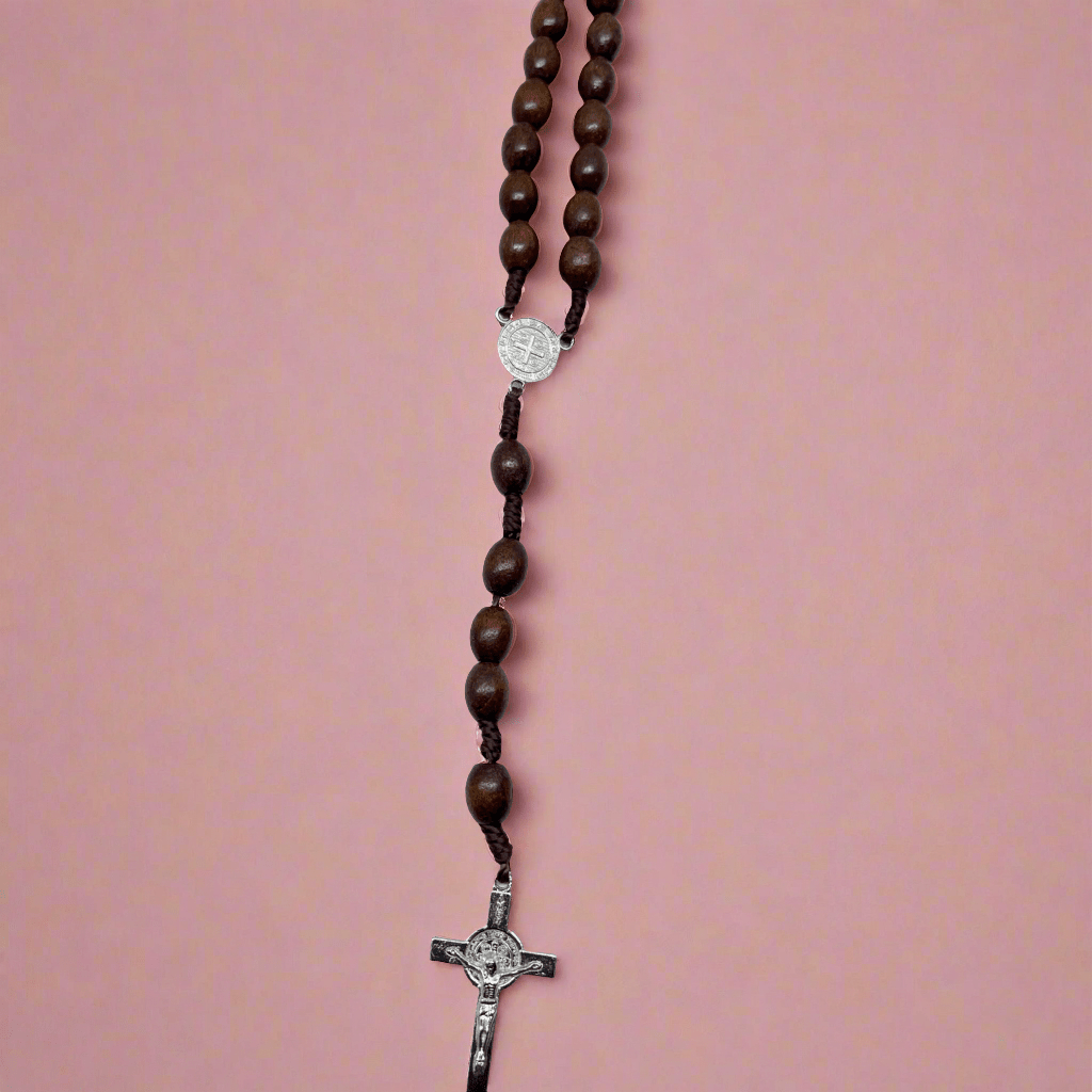 St Benedict Wooden Rosary