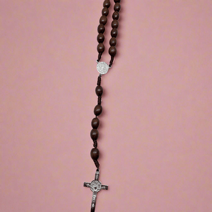 St Benedict Wooden Rosary
