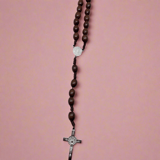 St Benedict Wooden Rosary