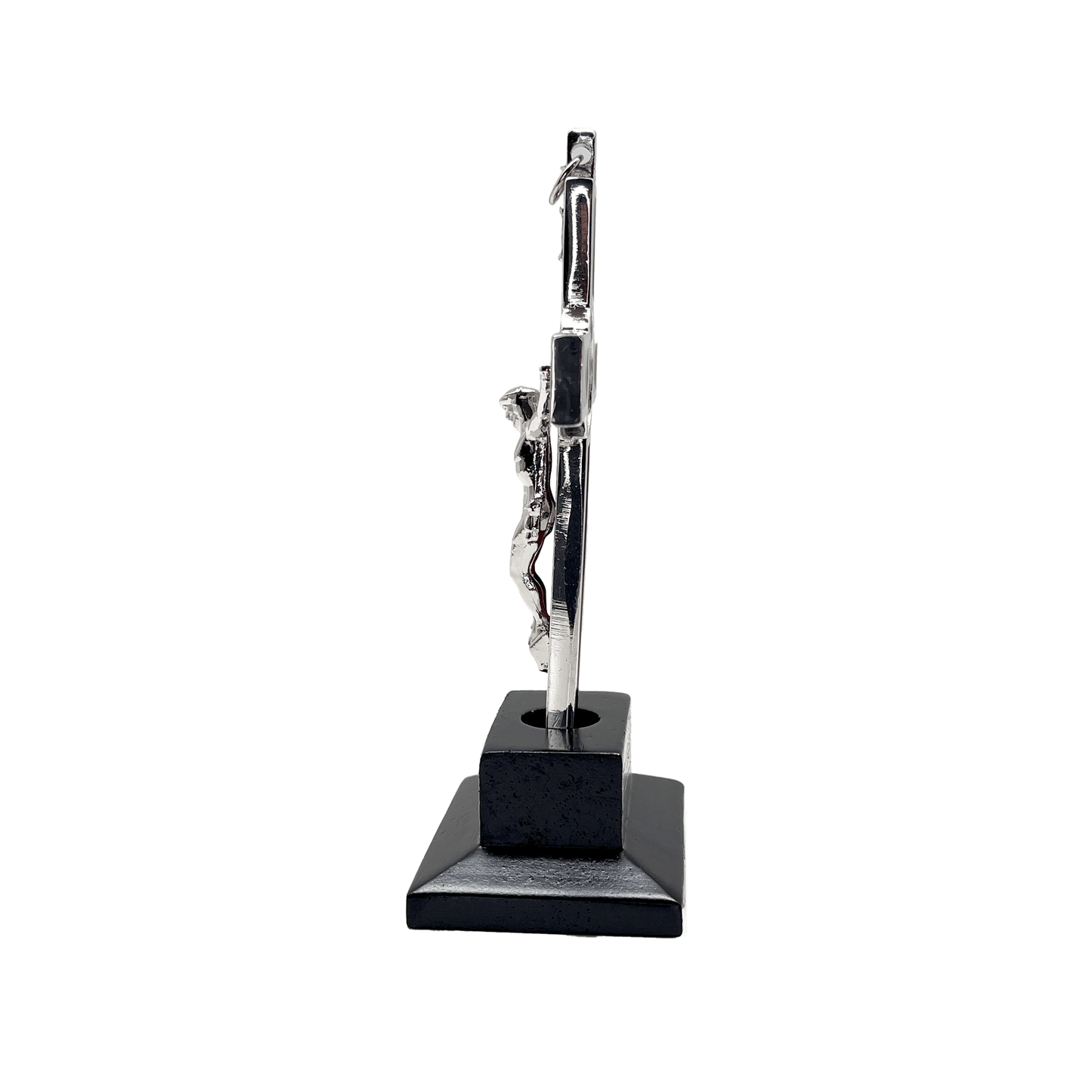 St Benedict Crucifix Standing with Wood Base 6 Inch