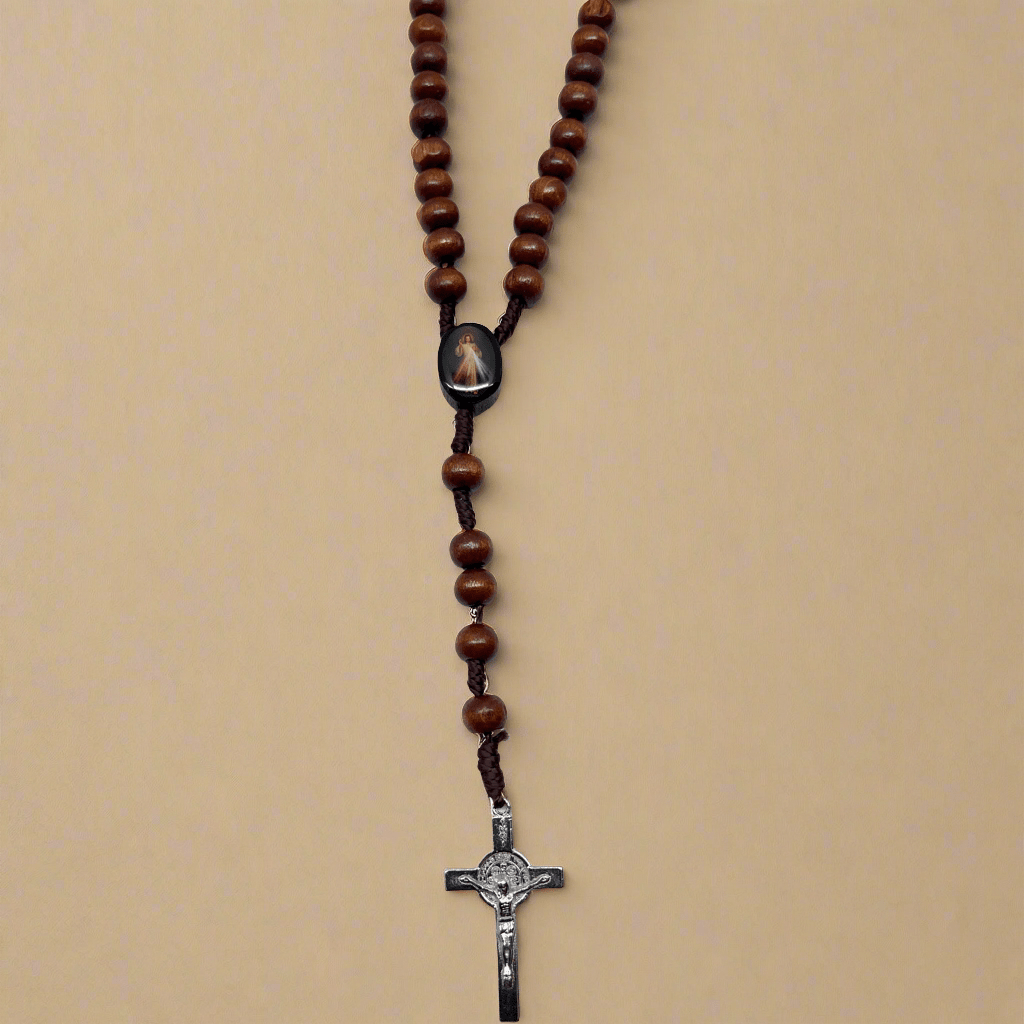Divine Mercy Wooden Rosary
