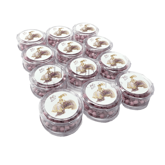 Pink Baptism Rosary Favors Set 12ct