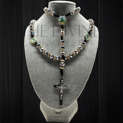 Silver Crystal St Jude Rosary