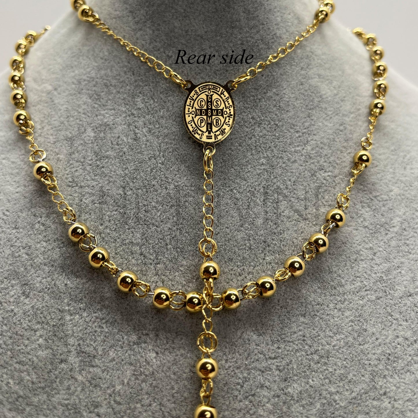 St Jude Stainless Steel Gold Rosary