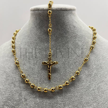 St Jude Stainless Steel Gold Rosary